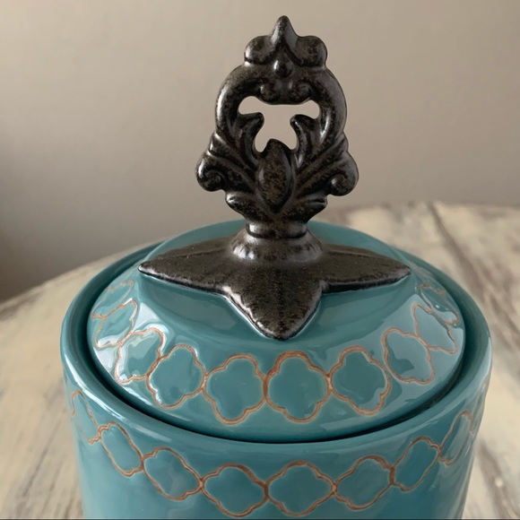 American Atelier Blue Farmhouse Canisters - Picture 2 of 7